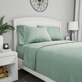 Hastings Home Brushed Microfiber 4-piece Bed Linens with Fitted, Flat Sheet, and 2 Pillowcases (Queen, Sage Green) 353638PPT